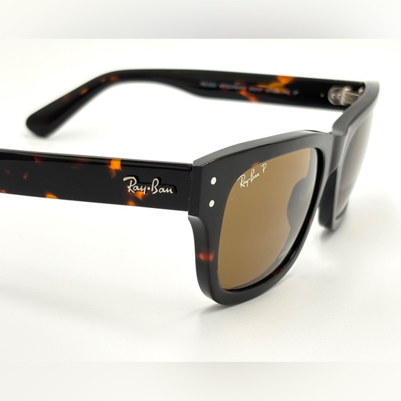 By Ray-Ban Tortoise RB2383 Polarized Sunglasses Brown Lens 2025 Mr Burbank - Picture 12 of 13